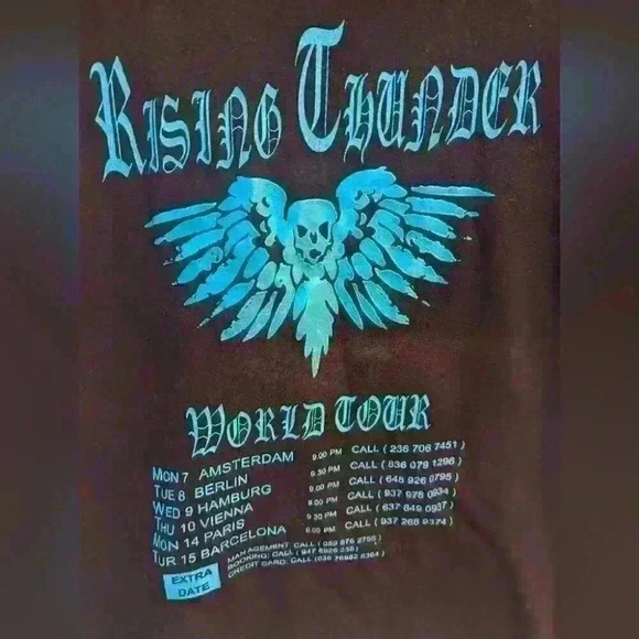 Vintage Rising Thunder  Tour T-shirt size Medium - Picture 2 of 7